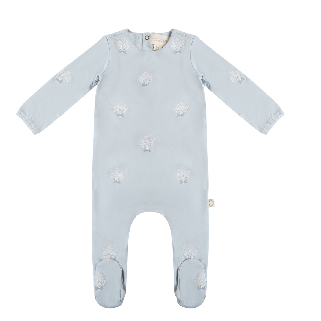 Babys Breath Footie-Cloud Blue