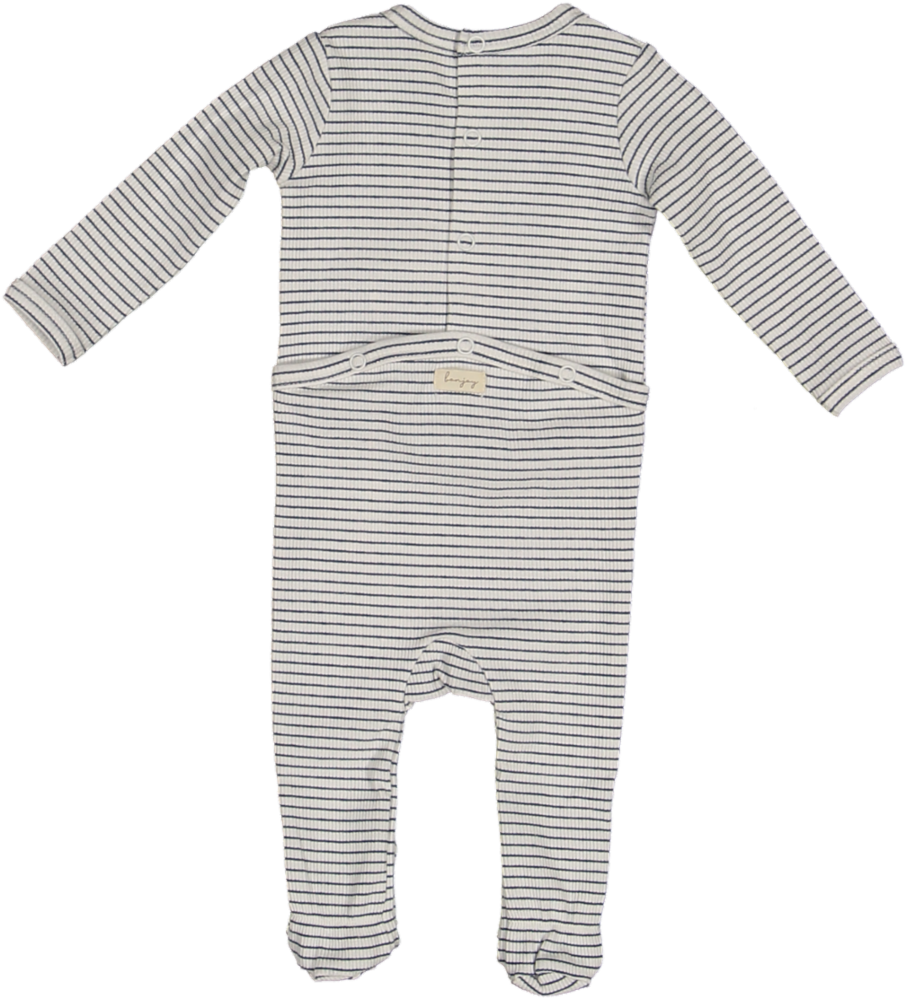 BLSS26077F-Bunny Footie-Navy/White