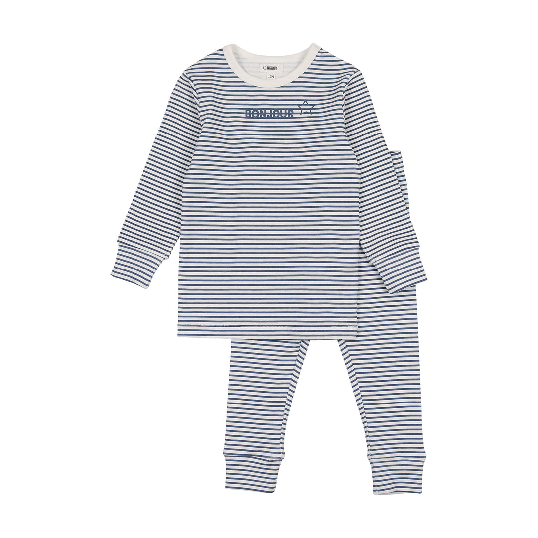 SP2503S-Bonjour Pajamas-Blue Sripe