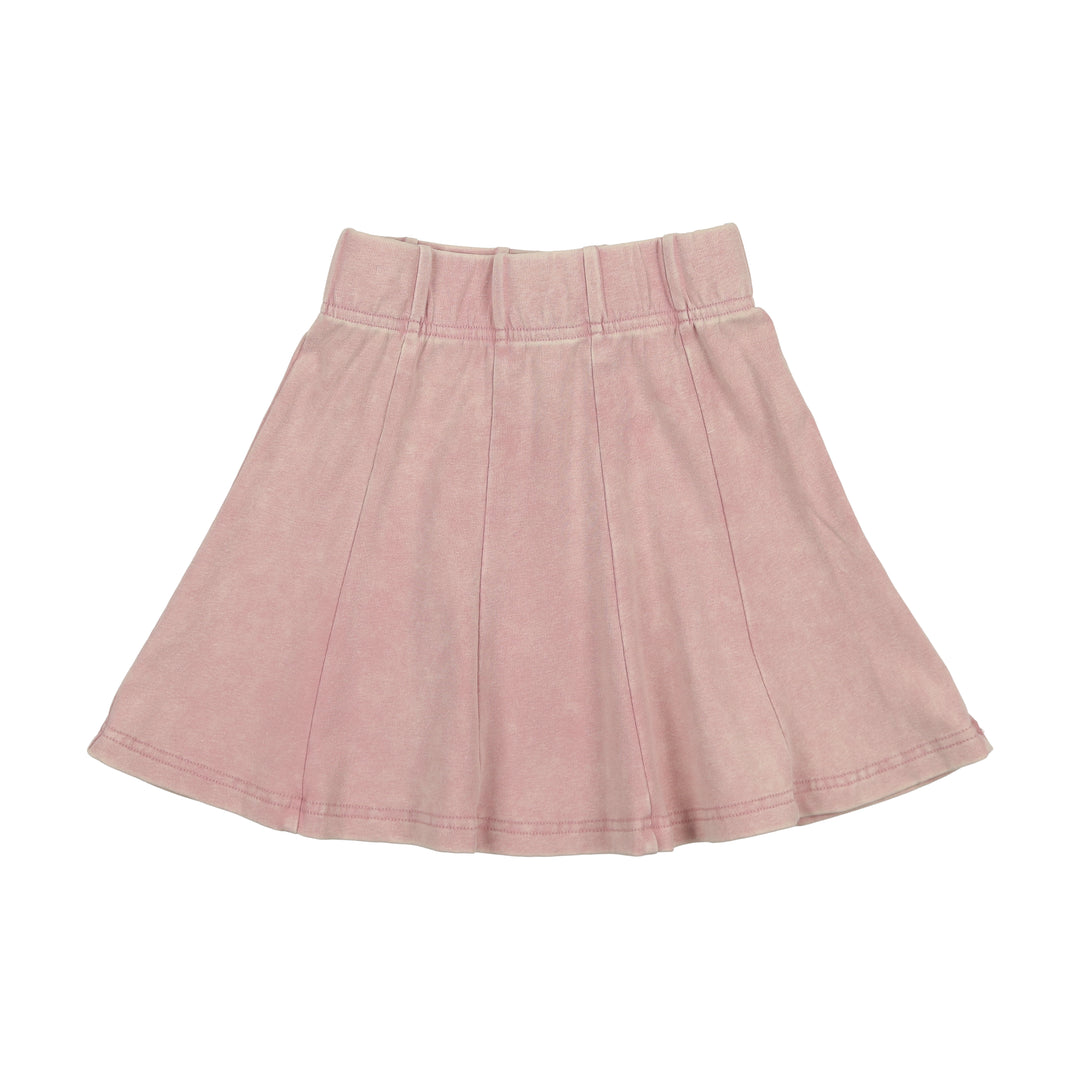 BTS25004SK-Wash Panel Skirt-Mauve Wash