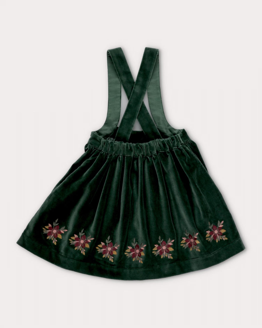 FB-FW26-00006 BELLE DRESS LONG - VELVET FOREST GREEN