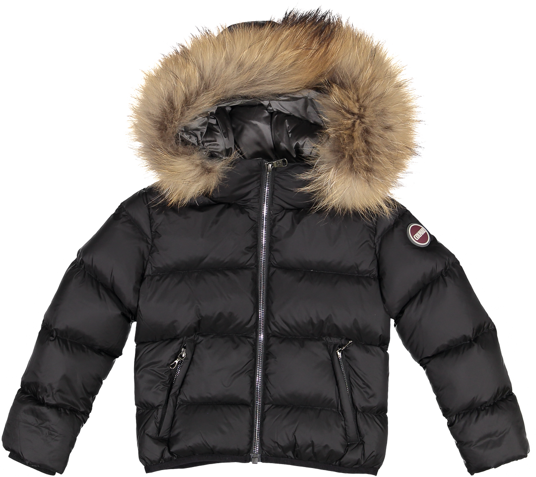 3406D-GIRLS DOWN JACKET-Black