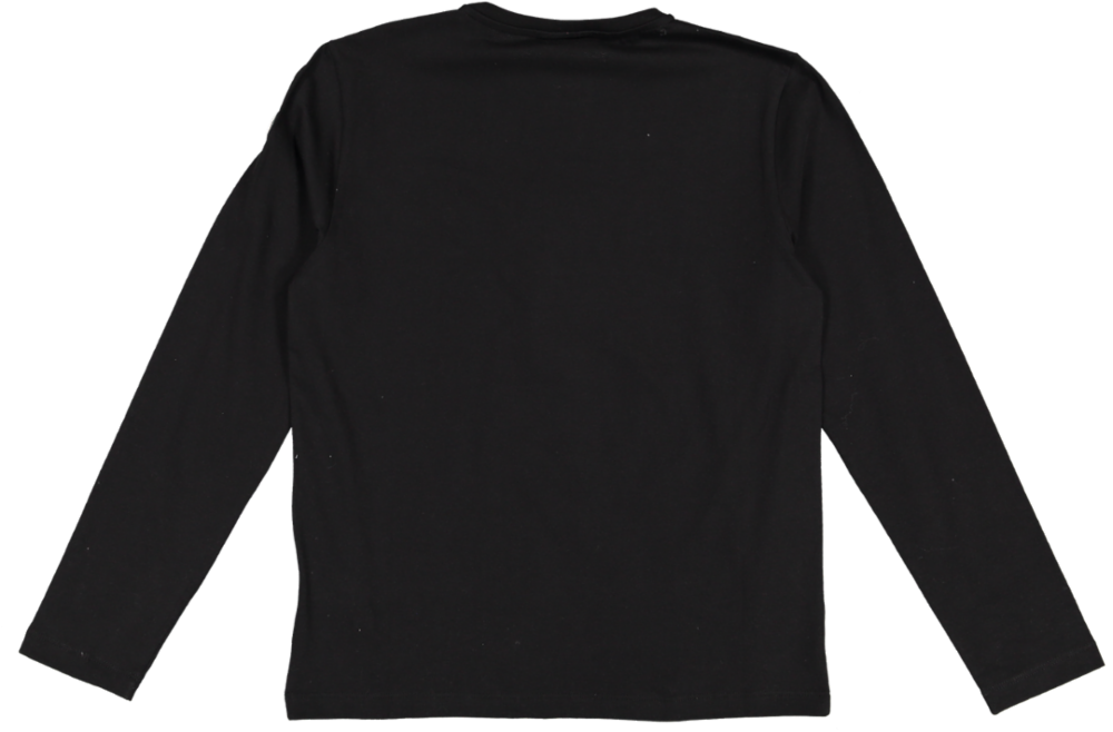 3587-CREW NECK LONG SLEEVES T-SHIRT-Black