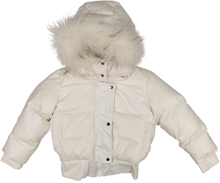 V160-Ducc Coat-White Natural Fur