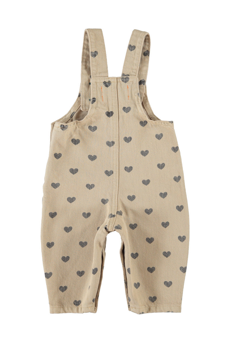 BM2608.B DUNGAREES - BEIGE W/ BLACK HEARTS