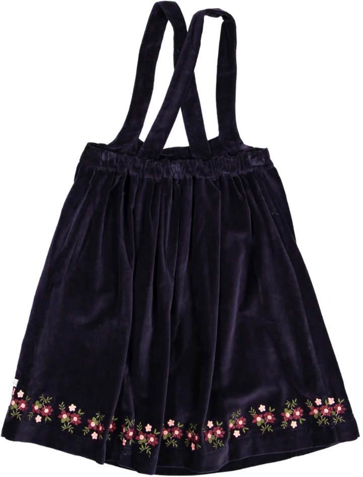 Annie Skirt-Dyed Cotton Velvet - Navy Colour