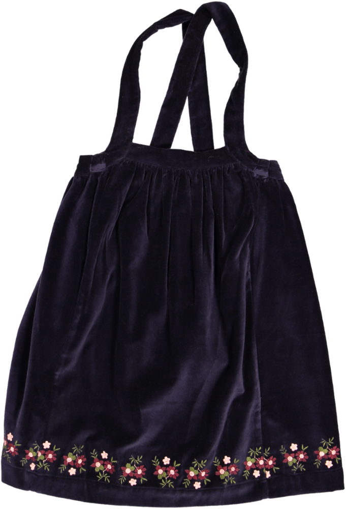 Annie Skirt-Dyed Cotton Velvet - Navy Colour