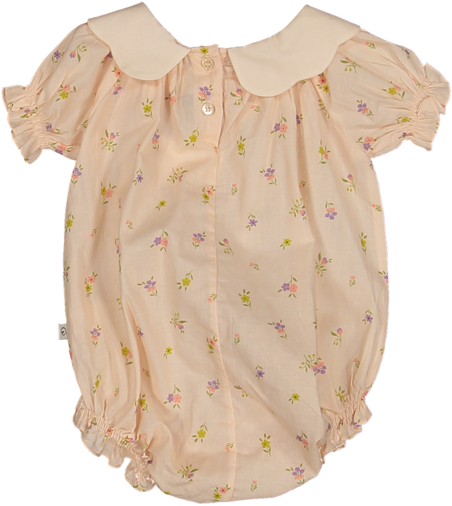 BETTY BUBBLE ROMPER-Tiny Flowers Printed Cotton Cambric