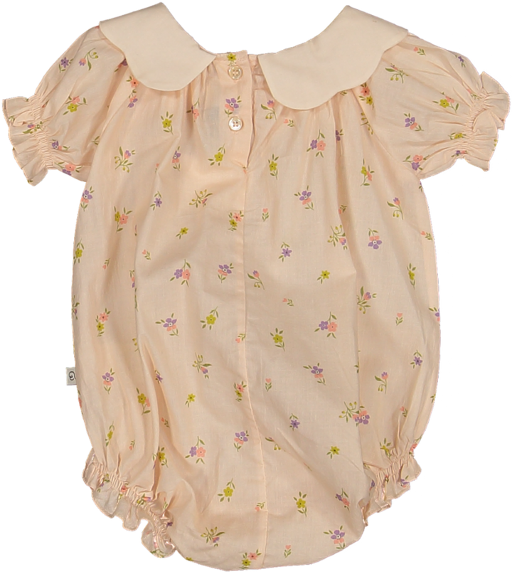 BETTY BUBBLE ROMPER-Tiny Flowers Printed Cotton Cambric