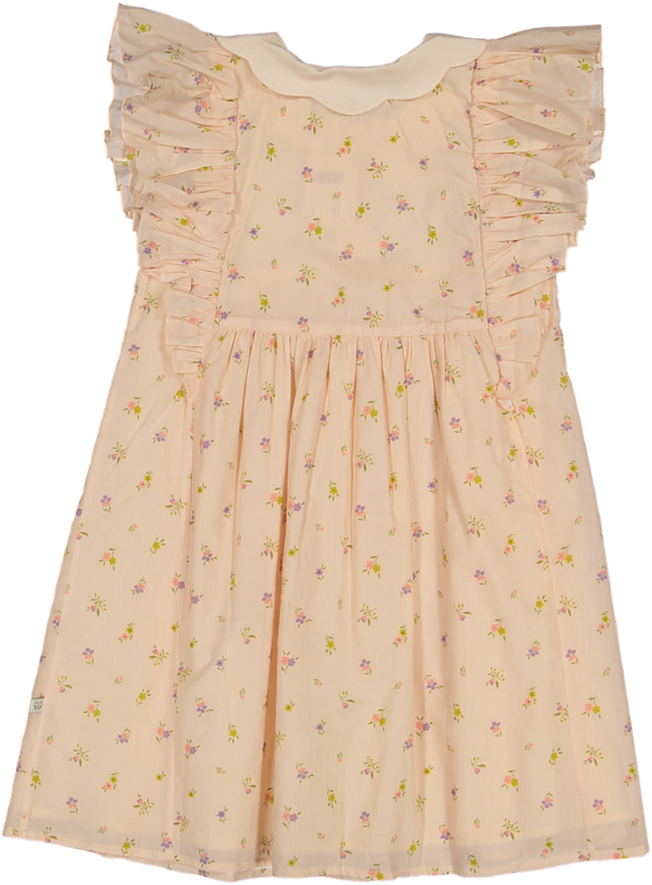 Clothilde Dress-Tiny Flowers Printed Cotton Cambric
