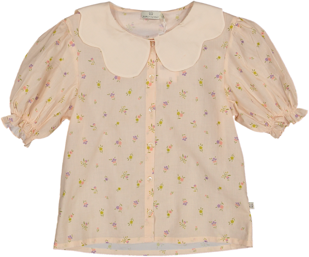 Elise Blouse-Tiny Flowers Printed Cotton Cambric