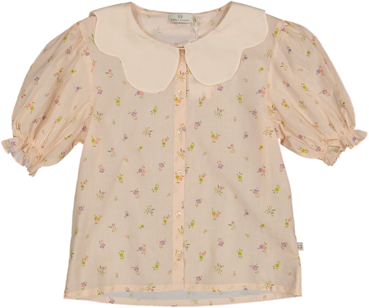 Elise Blouse-Tiny Flowers Printed Cotton Cambric