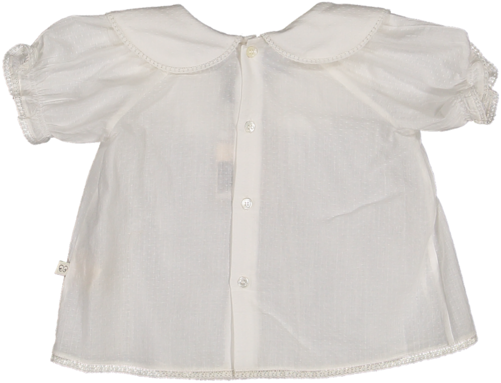 ELODIE BLOUSE-Cotton Swiss Dobby Tiny Dots-Ivory