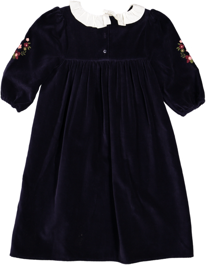 Erika Dress-Dyed Cotton Velvet - Navy Colour