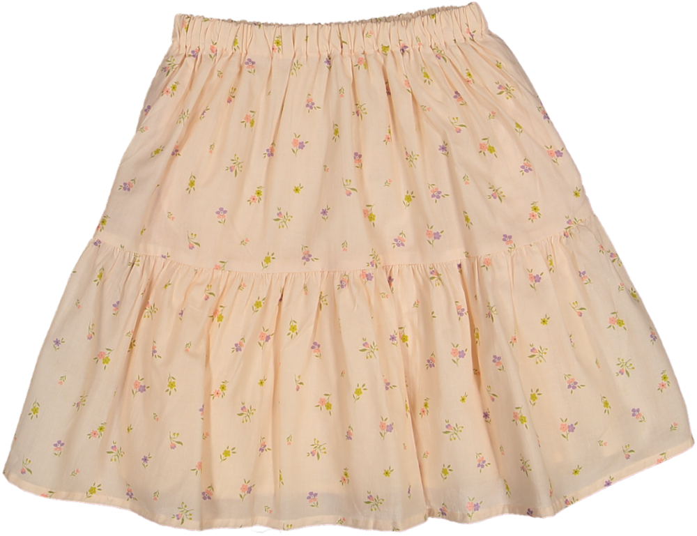 Joyce Skirt-Tiny Flowers Printed Cotton Cambric