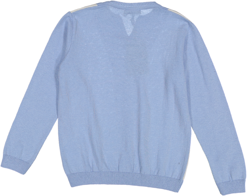 ETS3117ML-Sweater Long Sleeve-Ocean/Off Wht