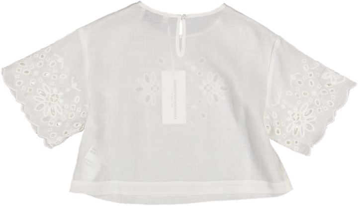 SFCA030-BLOUSE W EMBROIDERED SAN GALLO-Natural