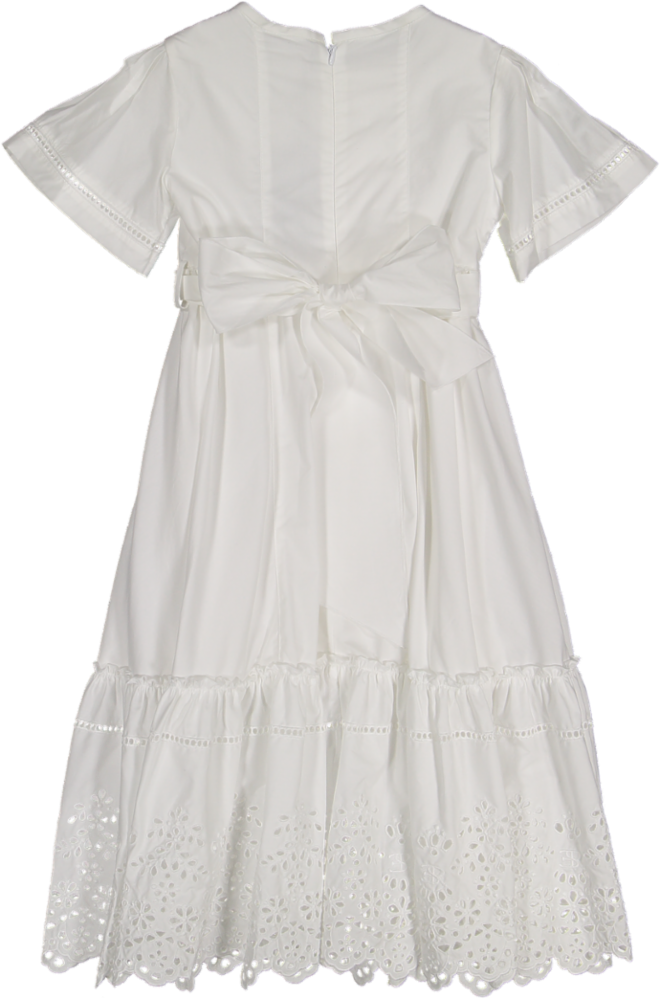 Z1G906-ABITO CERIMONIA POPELINE POPELINE RICAMO SANGALLO-0099