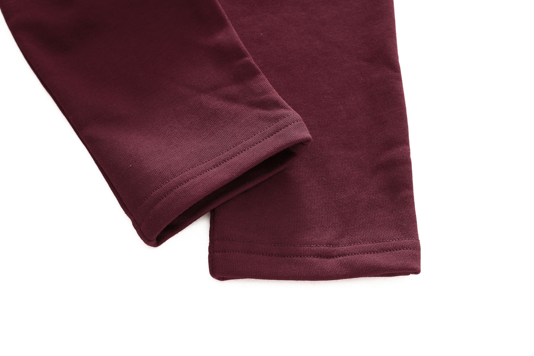 GRAPHIC HEART ROMPER-BURGUNDY