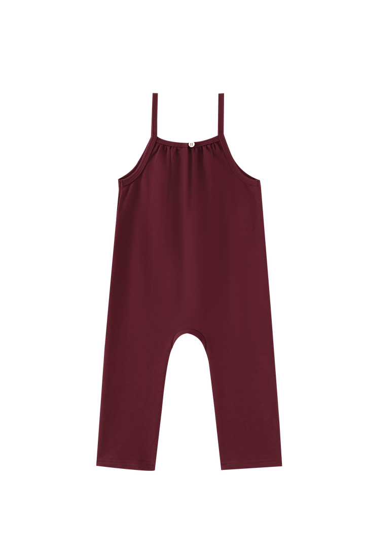 GRAPHIC HEART ROMPER-BURGUNDY