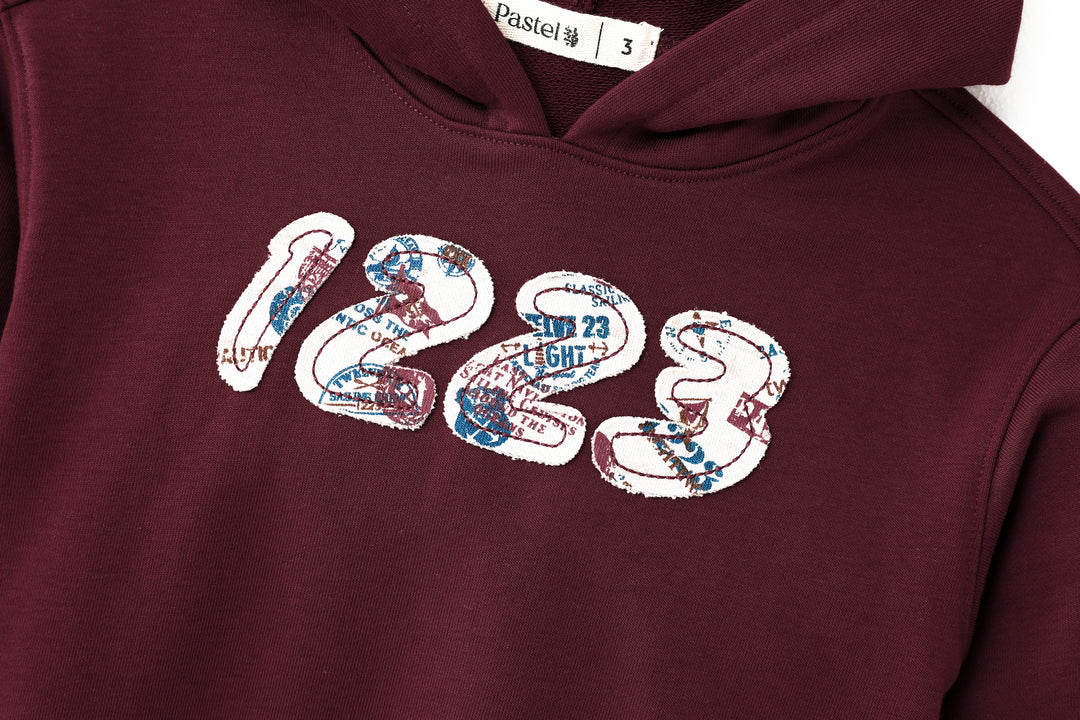 1223 HOODED SET-BURGUNDY