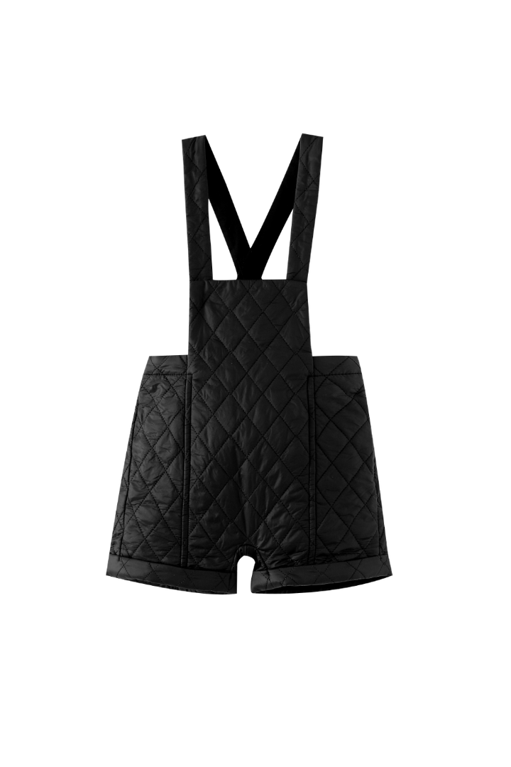 QUILTED SHORTAL-BLACK