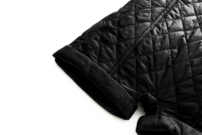 QUILTED SHORTAL-BLACK