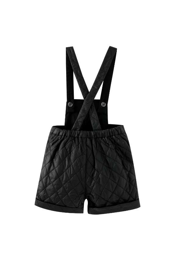 QUILTED SHORTAL-BLACK