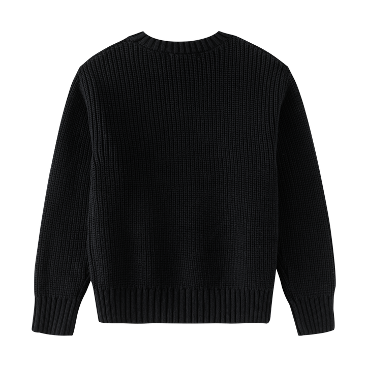 KNIT CREWNECK-BLACK