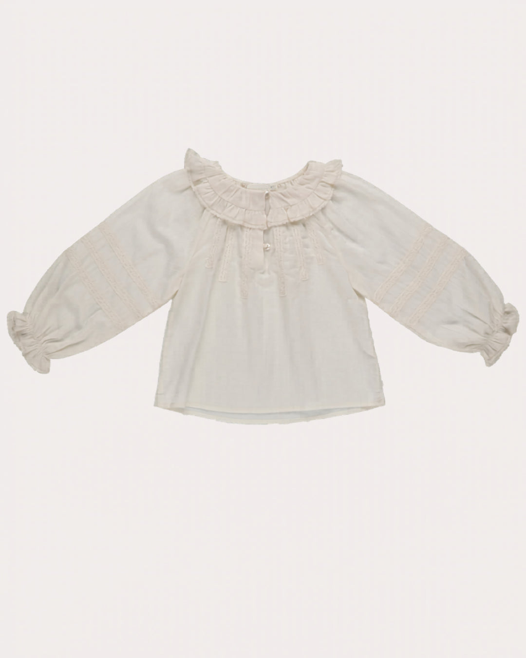 FD-FW26-00011 CECILE BLOUSE  - SWISS DOBBY ECRU