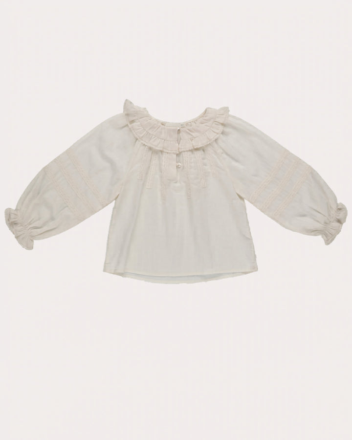 FD-FW26-00011 CECILE BLOUSE  - SWISS DOBBY ECRU