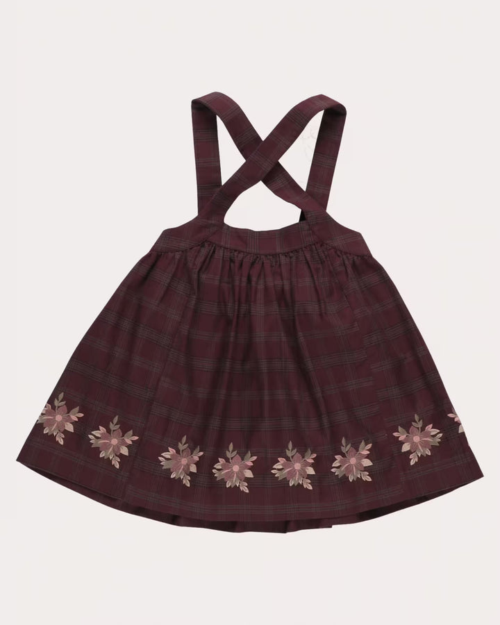 FB-FW26-00003 ANNIE SKIRT SHORT - YARN-DYED CHECKS PLUM