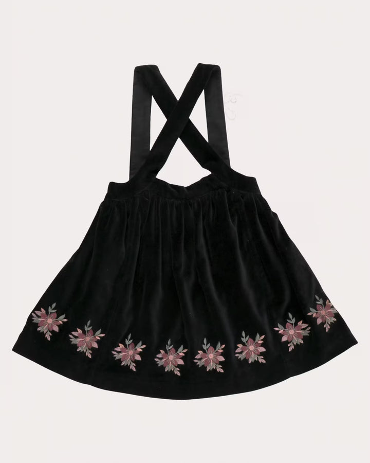 FB-FW26-00005 ANNIE SKIRT SHORT - VELVET VELOURS BLACK