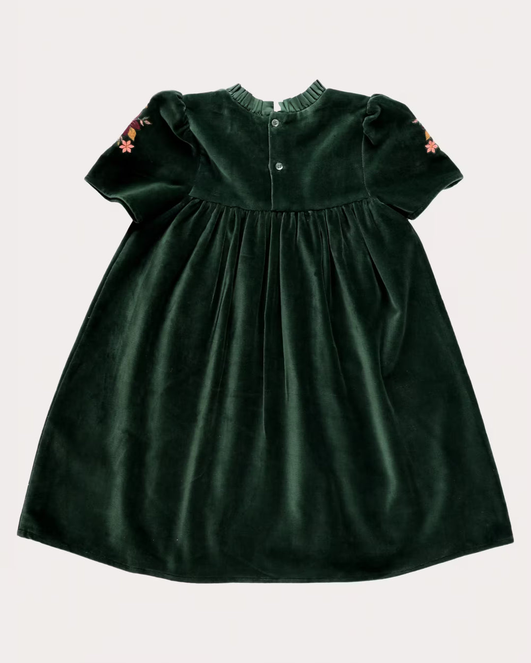 FC-FW26-00018 ERIKA DRESS LONG - VELVET FOREST GREEN