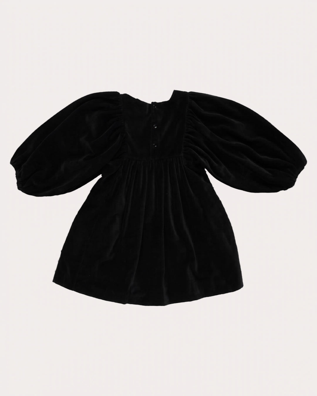 FB-FW26-00007 BELLE DRESS LONG - VELVET VELOURS BLACK