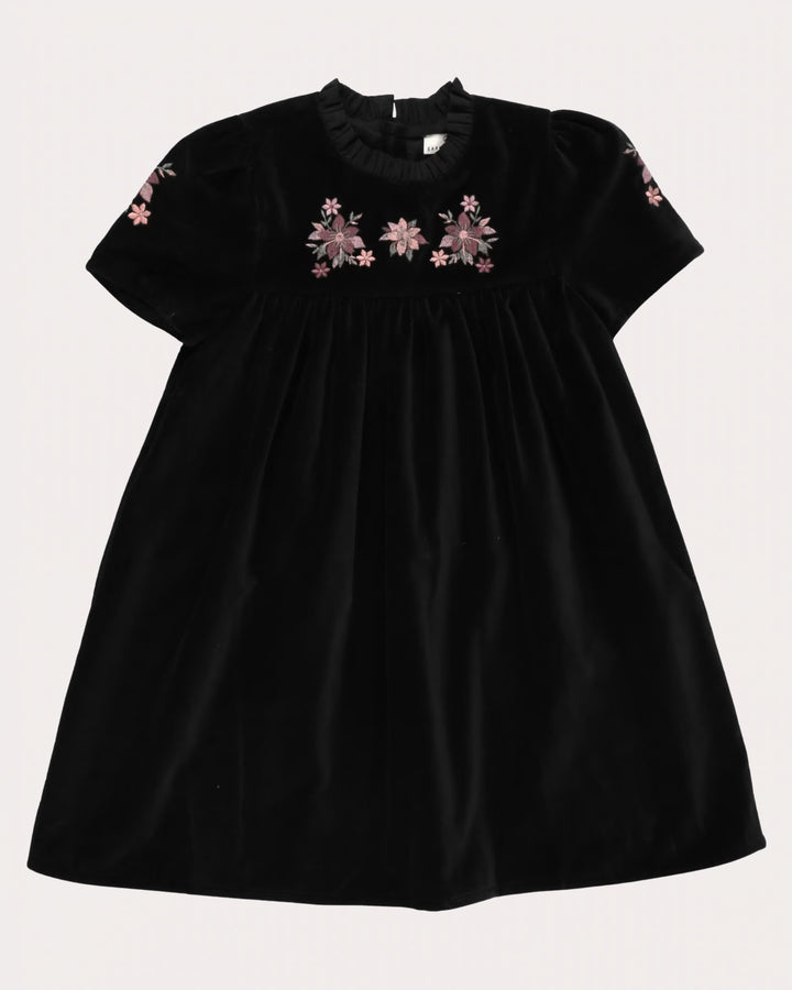 FC-FW26-00019 ERIKA DRESS LONG - VELVET BLACK