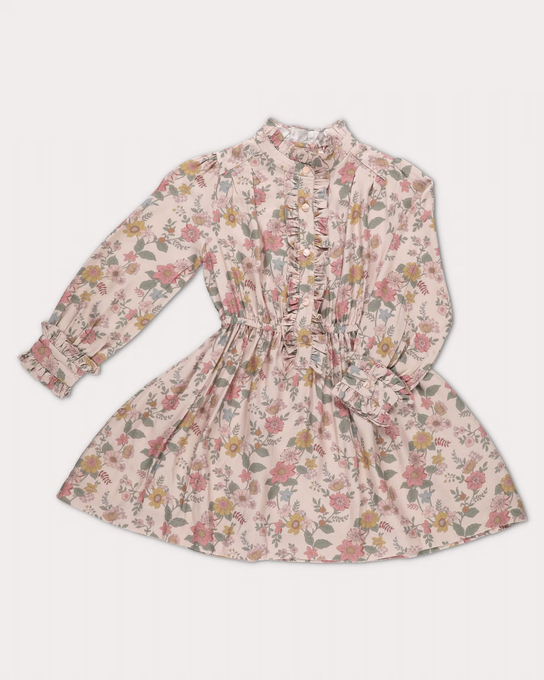 FC-FW26-00014 DAWN DRESS LONG - VISCOSE TWILL BLOOM