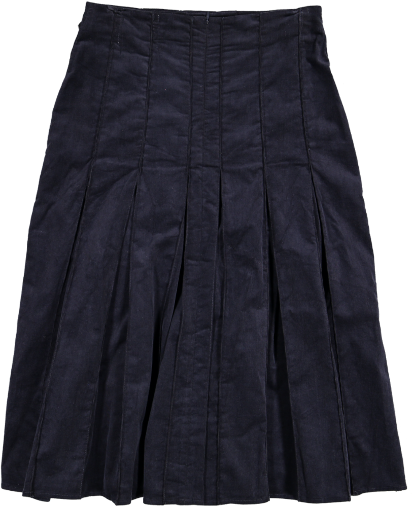 HSK879-SKIRT WITH BUCKLES-NAVY
