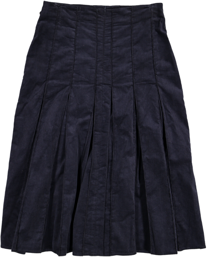 HSK879-SKIRT WITH BUCKLES-NAVY