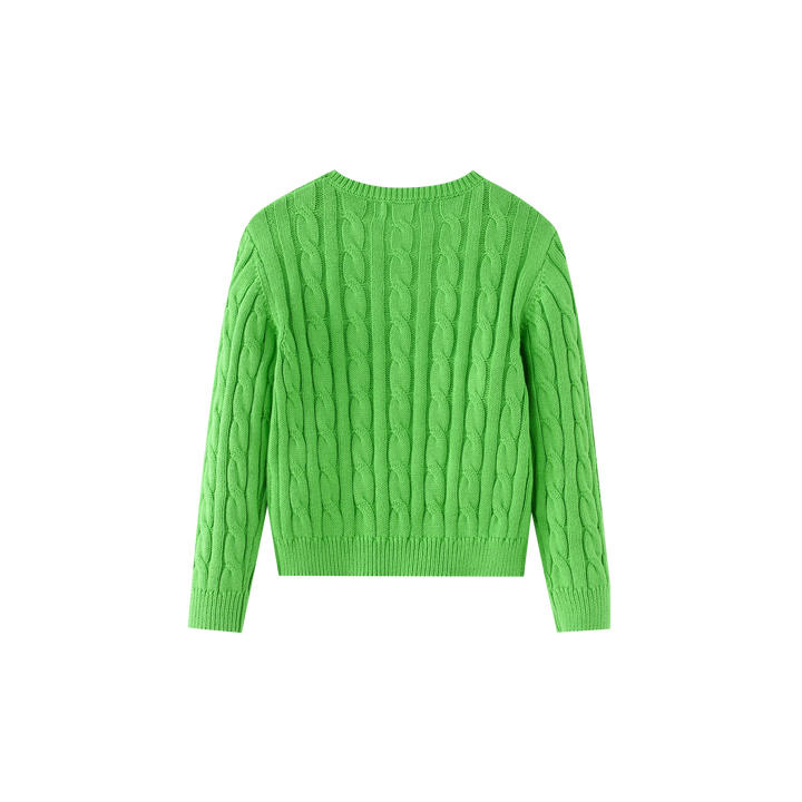 CABLE SWEATER-GREEN
