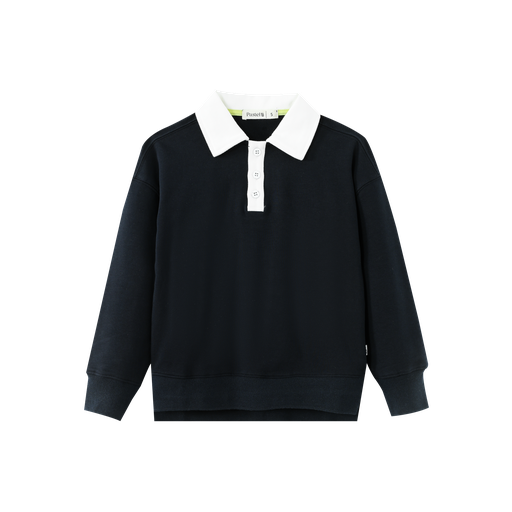 POLO WITH CONTRAST COLLAR-NAVY