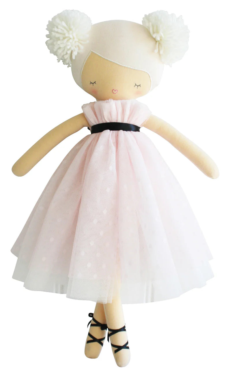 N10744 - Scarlett Pom Pom Doll 48cm Pink
