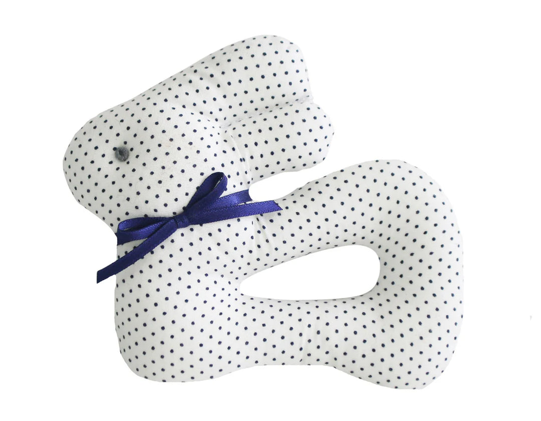 N11387NS - My First Bunny Rattle Navy Spot
