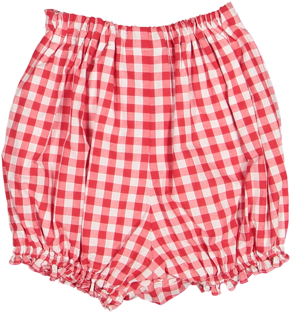 36143-TC021 BLOOMER - MEDIUM RED GINGHAM