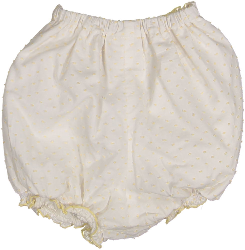 36143-TX027 BLOOMER - WHITE VEIL WITH YELLOW PLUMETIS