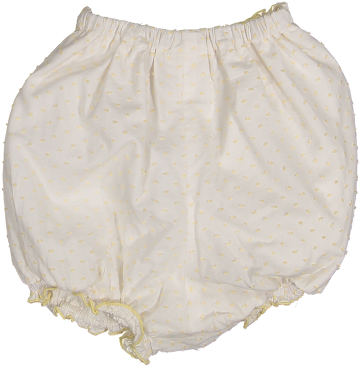 36143-TX027 BLOOMER - WHITE VEIL WITH YELLOW PLUMETIS