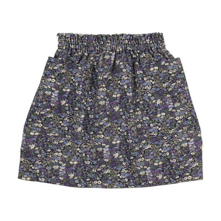 FAW26-BD2 DENIM SKIRT - Navy Liberty Print