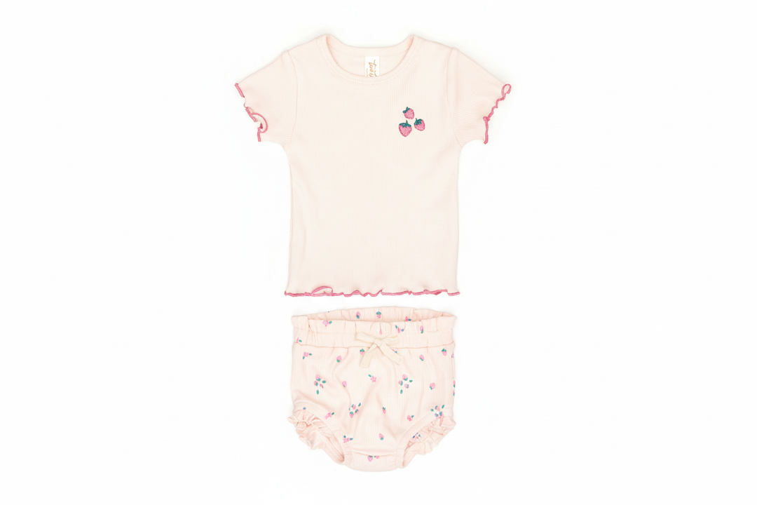 Lara Top and Ruffle Bloomer - Light Pink