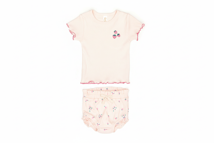 Lara Top and Ruffle Bloomer - Light Pink