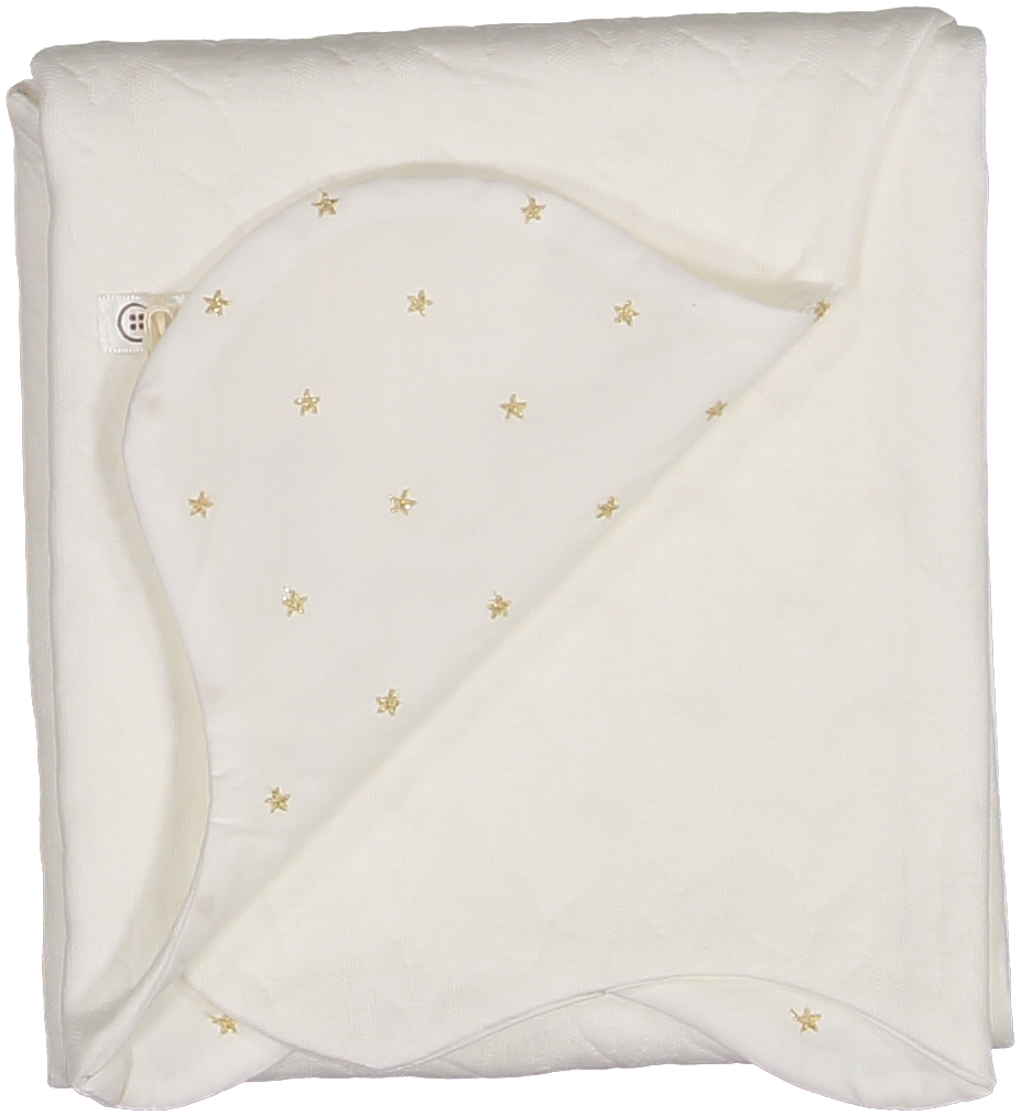 COPERTA SCALLOP-White/Gold Star